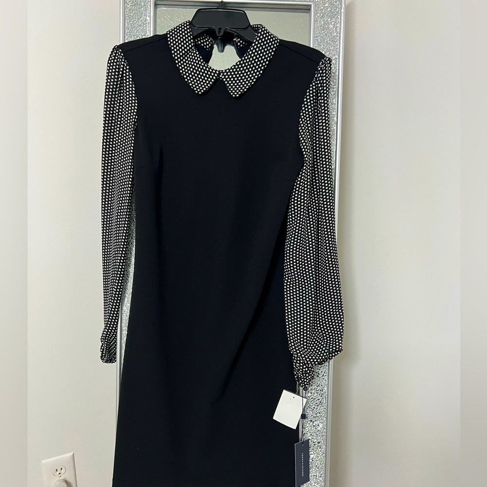 Black collared midi dress brand new with tag